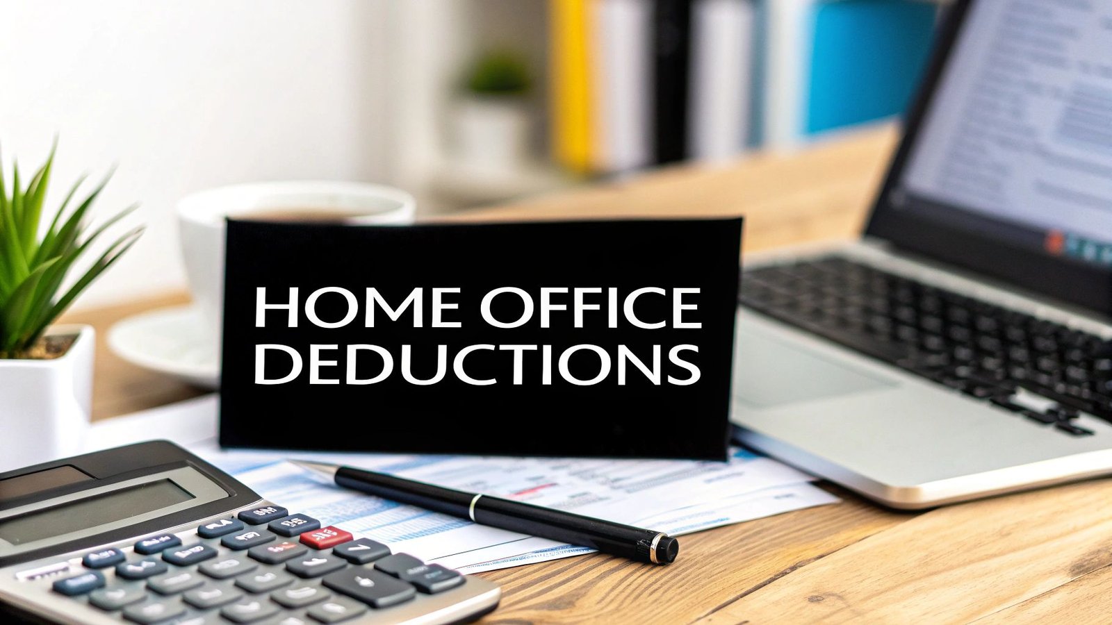 Home office deduction guide showing workspace requirements and calculations