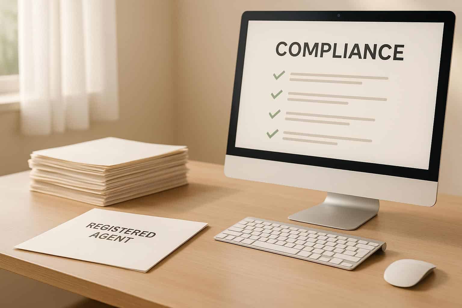 Legal compliance documents and registered agent help for business formation requirements