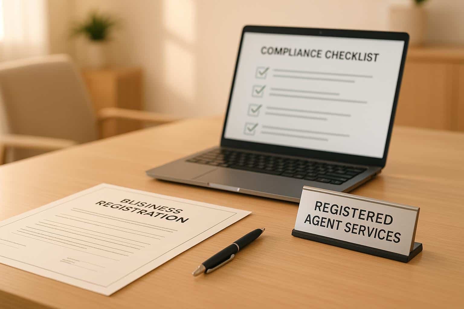 Legal compliance documents and registered agent requirements for business formation